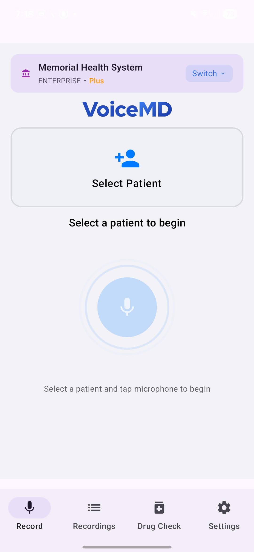 VoiceMD Screenshot 2